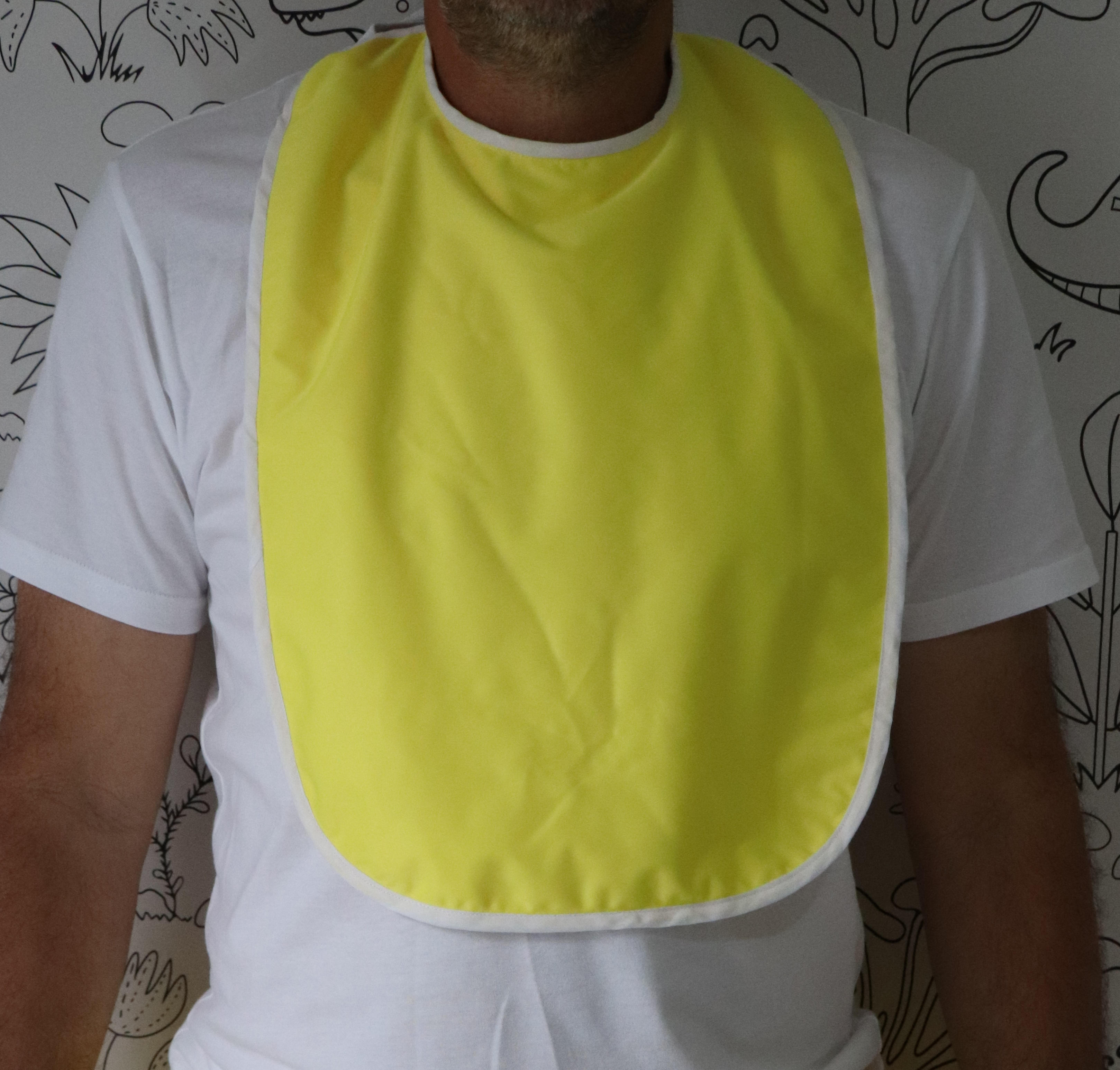 Adult Sized Waterproof Bib - Yellow